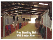 Free Standing Stalls with Center Aisle
